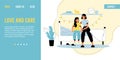 Mother daughter loving relationship landing page