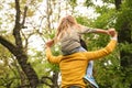 Mother and daughter outdoors in a meadow. Royalty Free Stock Photo