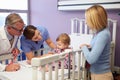 Mother And Daughter In Pediatric Ward Of Hospital