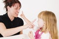 Mother and daughter playing Royalty Free Stock Photo