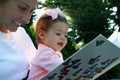 Mother and daughter reading