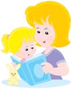 Mother and daughter reading Royalty Free Stock Photo