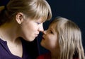 Mother daughter rubbing noses Royalty Free Stock Photo