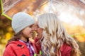 Mother and daughter rubbing noses at park Royalty Free Stock Photo