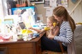 Mother With Daughter Running Small Business From Home Office Royalty Free Stock Photo