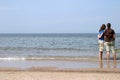 Mother and daughter at the sea Royalty Free Stock Photo