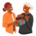 Mother And Daughter Share Joy, Smiles, And Love As They Exchange Heartfelt Gifts, Creating Precious Moments Royalty Free Stock Photo