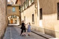 Mother and daughter taking a photgraph of themselves Royalty Free Stock Photo