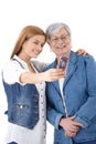 Mother and daughter taking photo of themselves Royalty Free Stock Photo