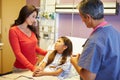 Mother And Daughter Talking To Consultant In Hospital Room Royalty Free Stock Photo