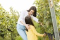 Mother and daughter in vineyard Royalty Free Stock Photo