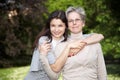 Mother and daughter on the walk Royalty Free Stock Photo