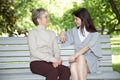 Mother and daughter on the walk Royalty Free Stock Photo