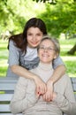 Mother and daughter on the walk Royalty Free Stock Photo