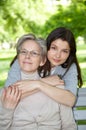 Mother and daughter on the walk Royalty Free Stock Photo