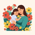 mothers day mother love illustration