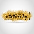 Mother day gold glitter background