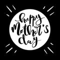 Mother day lettering on white