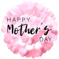 Mother day on white background. Vintage design template with pink mother day for lifestyle design. Spring, summer, care. Beautiful