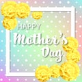 Mother day on white background. Vintage design template with pink mother day for lifestyle design. Spring, summer, care. Beautiful