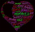 Mother day word cloud Royalty Free Stock Photo