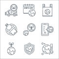 Mother earth day line icons. linear set. quality vector line set such as earth day, earth day, bottle, plastic bag Royalty Free Stock Photo
