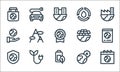 mother earth day line icons. linear set. quality vector line set such as calendar, battery, shield, earth, energy, hand, solar