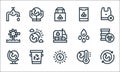 Mother earth day line icons. linear set. quality vector line set such as recycle, solar energy, geography, global warming, recycle Royalty Free Stock Photo