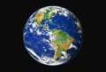 The mother Earth, from North and South America, isolated on a black background Elements of this image were furnished by NASA