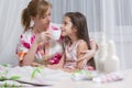 Mother embraces the sick child. sore throat, flu Royalty Free Stock Photo