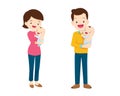 mother father holding baby in arms Royalty Free Stock Photo