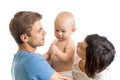 Mother and father playing with cute baby Royalty Free Stock Photo
