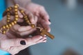 Mother and father praying together Royalty Free Stock Photo