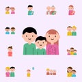 mother, father, son cartoon icon. family icons universal set for web and mobile Royalty Free Stock Photo