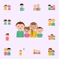 mother, father, son, daughter cartoon icon. family icons universal set for web and mobile Royalty Free Stock Photo