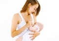 Mother feeding breast her baby Royalty Free Stock Photo