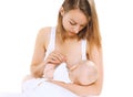Mother feeding breast her baby Royalty Free Stock Photo