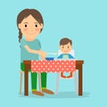 Mother Feeding Her Baby Boy Royalty Free Stock Photo