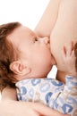 Mother feeding her baby with breast Royalty Free Stock Photo