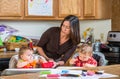 Mother Feeds Babies Royalty Free Stock Photo