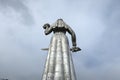 Mother of Georgia large statue landmark of Tbilisi on the cloudy day