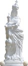 Mother of God and Child, White Statue Vector, tracing. Royalty Free Stock Photo