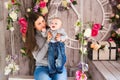 Mother and her child. Mom playing with laughing kid. Family at home Royalty Free Stock Photo