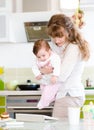 Mother and her little daughter with tablet pc Royalty Free Stock Photo