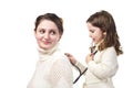 Mother and her little doctor. Royalty Free Stock Photo