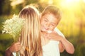 Mother and her little son outdoors Royalty Free Stock Photo