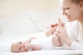 Mother with her newborn baby Royalty Free Stock Photo