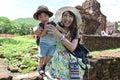 mother and her son are doing sight seeing Royalty Free Stock Photo