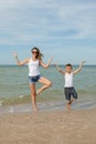 Mother and her son doing yoga Royalty Free Stock Photo