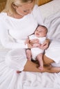 Mother holding baby boy in her arms Royalty Free Stock Photo